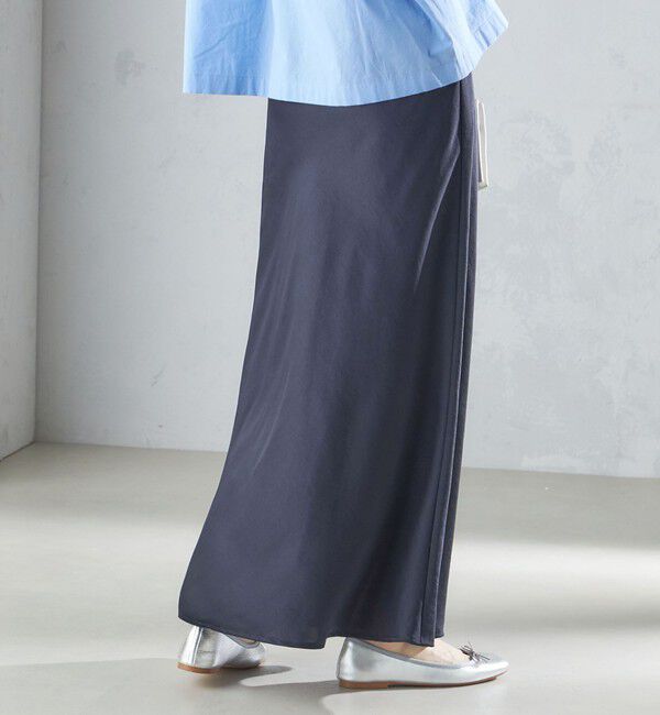 SHIPS for women「〈手洗い可能〉バイアス サテン マーメイド スカート」|スカート|