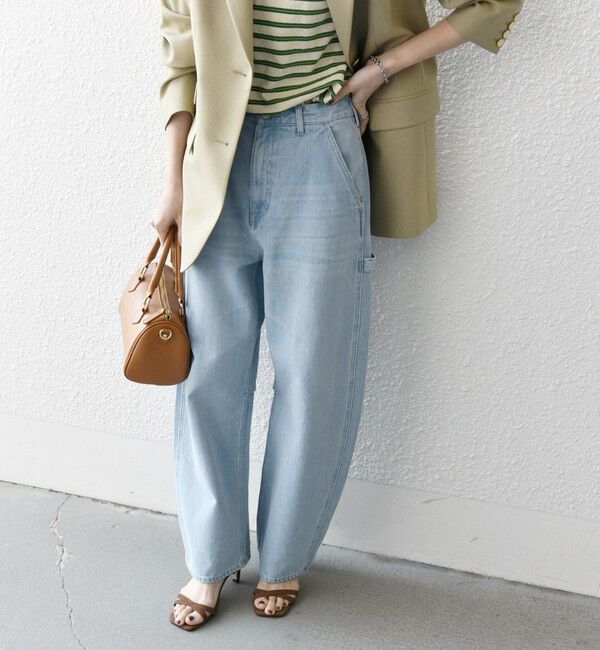 SHIPS any「《一部追加予約》SHIPS any:〈洗濯機可能〉コクーンペインター デニムパンツ［SHIPS any DENIM］」|デニム|スカイブルー