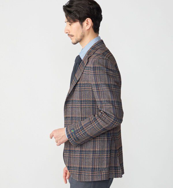 SHIPS「SHIPS: Lanificio di Pray社製 チェック ジャケット」|テーラードジャケット|