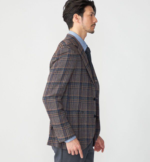 SHIPS「SHIPS: Lanificio di Pray社製 チェック ジャケット」|テーラードジャケット|