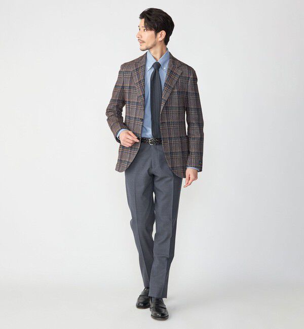 SHIPS「SHIPS: Lanificio di Pray社製 チェック ジャケット」|テーラードジャケット|