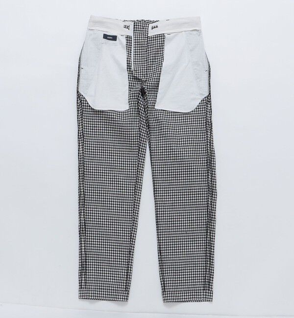 SHIPS「SHIPS: SOLOTEX(R) サフィランリネン ストライプ/チェック イージー パンツ」|チノ|