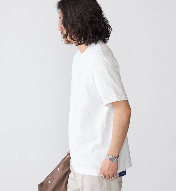 SHIPS「SHIPS: リンクス ジャカード リーフ柄 Tシャツ」|Tシャツ・カットソー|