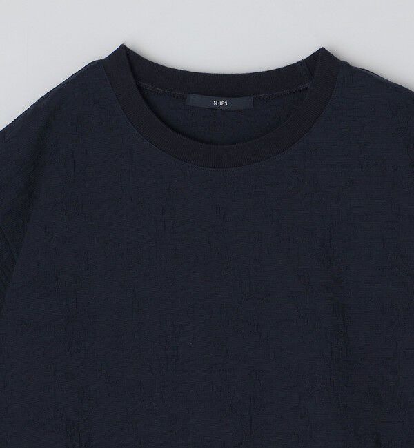 SHIPS「SHIPS: リンクス ジャカード リーフ柄 Tシャツ」|Tシャツ・カットソー|