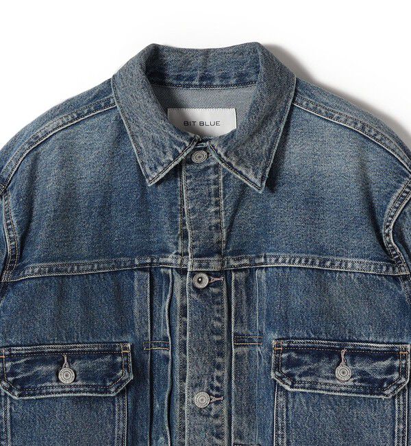 SHIPS for women「BIT BLUE:〈手洗い可能〉ヴィンテージ トラッカー ジャケット」|デニムジャケット|