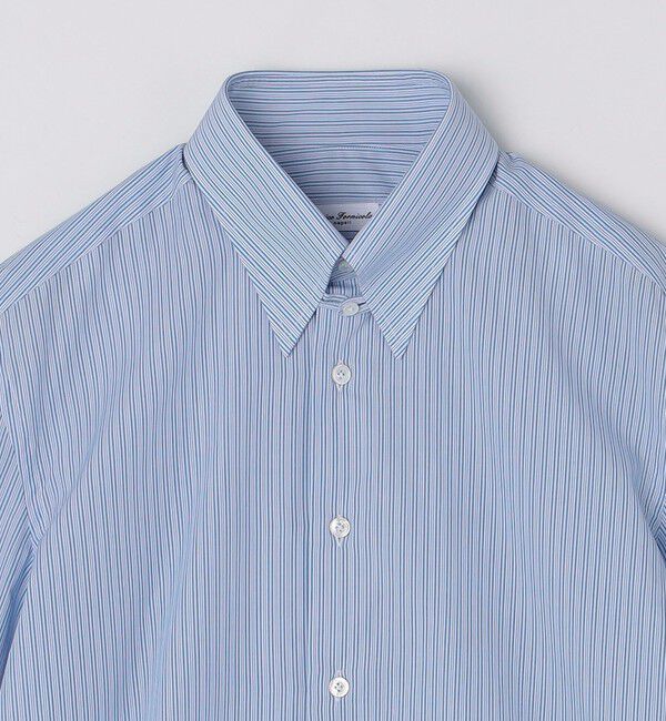 SHIPS「【SHIPS別注】Errico Formicola: オルタネート Wストライプ タブカラー シャツ」|シャツ・ブラウス|