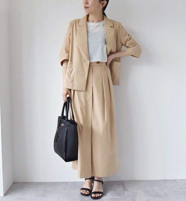 quaranciel「quaranciel:〈洗濯機可能〉タイプライター フロントスリット タック スカート」|スカート|