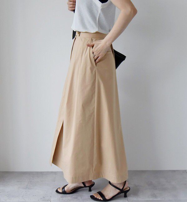 quaranciel「quaranciel:〈洗濯機可能〉タイプライター フロントスリット タック スカート」|スカート|