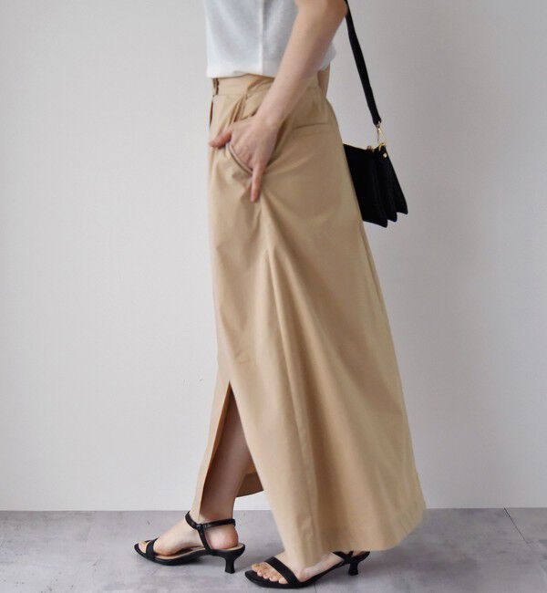 quaranciel「quaranciel:〈洗濯機可能〉タイプライター フロントスリット タック スカート」|スカート|