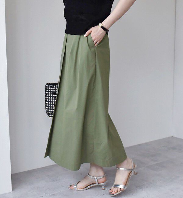 quaranciel「quaranciel:〈洗濯機可能〉タイプライター フロントスリット タック スカート」|スカート|