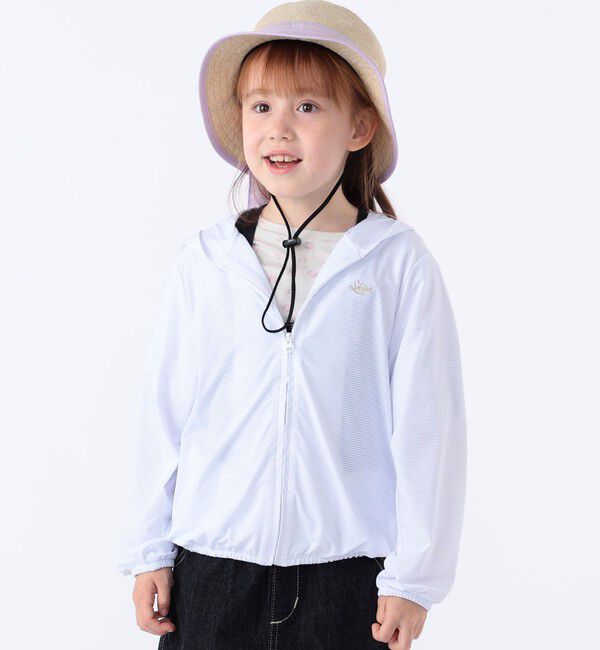 SHIPS KIDS「SHIPS KIDS:100～130cm /〈接触冷感/UVカット〉サンシェード フーディー」|パーカー|ホワイト