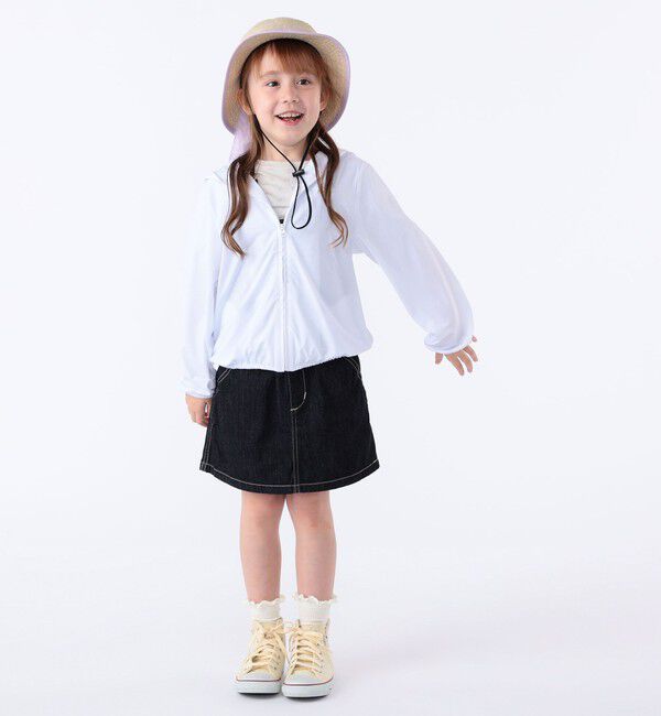 SHIPS KIDS「SHIPS KIDS:100～130cm /〈接触冷感/UVカット〉サンシェード フーディー」|パーカー|