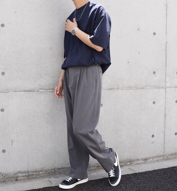 SHIPS any「SHIPS any: 〈洗濯機可能〉2タック ワイド エフェクト パンツ (スラックス)◇」|チノ|