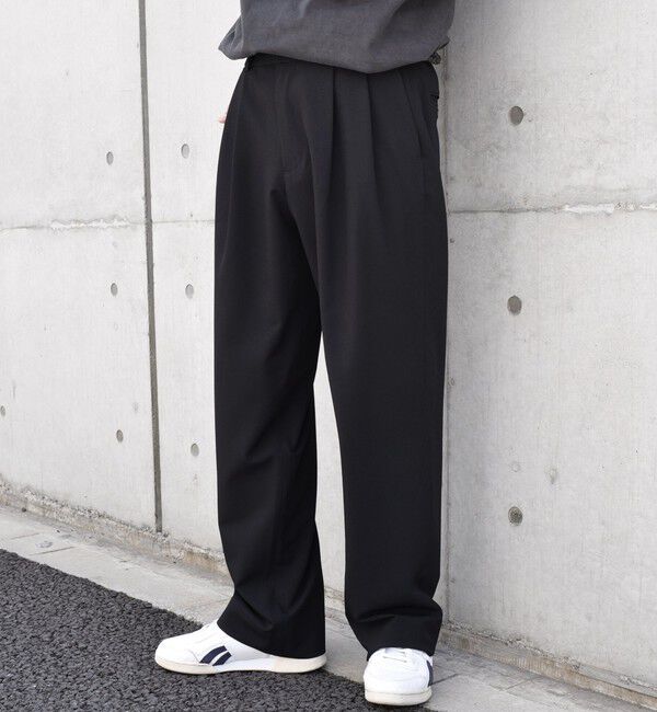 SHIPS any「SHIPS any: 〈洗濯機可能〉2タック ワイド エフェクト パンツ (スラックス)◇」|チノ|