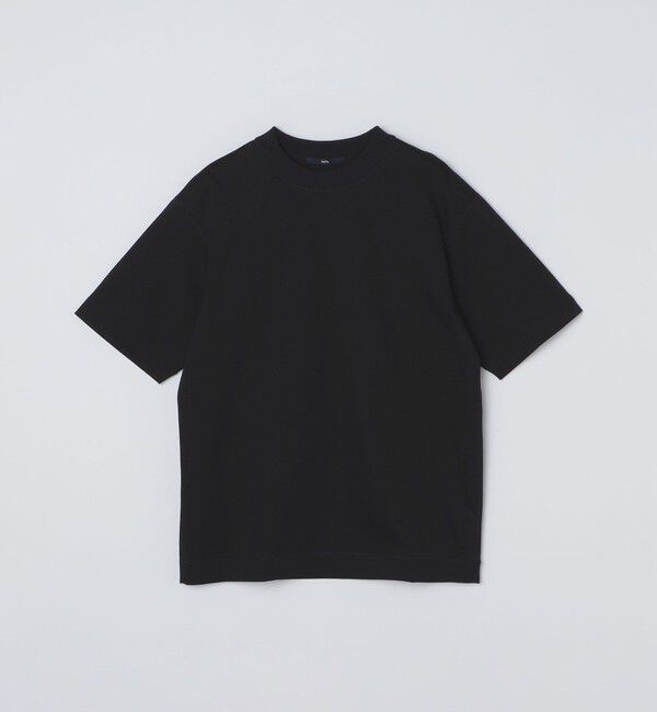 SHIPS「SHIPS: ハイゲージ クルーネック ポンチ Tシャツ」|Tシャツ・カットソー|ブラック