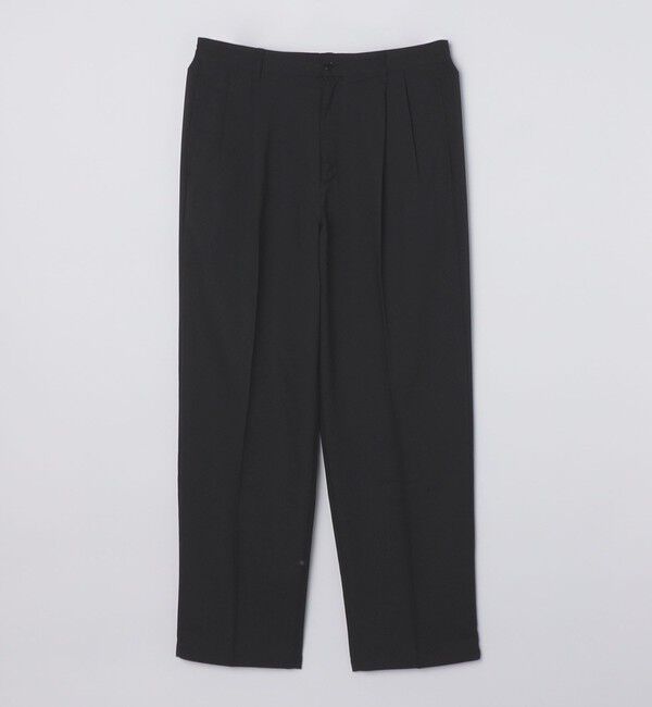 SHIPS「SHIPS: 2タック ワイド テーパード パンツ」|その他|ブラック