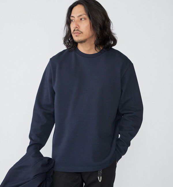 SHIPS「SHIPS: 鹿の子 ダブルフェイス クルーネック ロングスリーブ Tシャツ (ロンT)」|Tシャツ・カットソー|