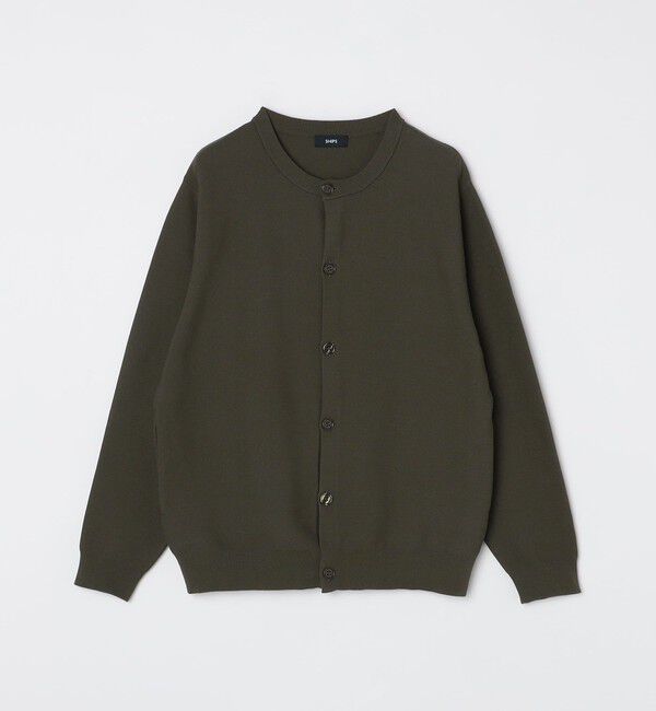 SHIPS「SHIPS:〈手洗い可能〉ガーター クルーネック ボタン カーディガン」|カーディガン|