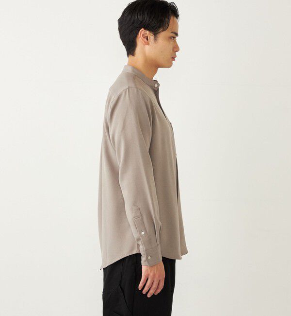 SHIPS Colors 「SHIPS Colors:〈洗濯機可能〉ウールライク バンドカラー シャツ」|シャツ・ブラウス|