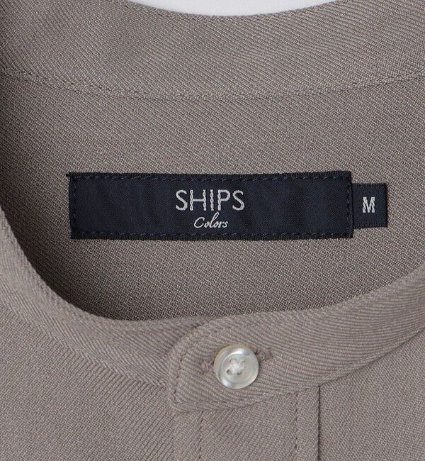 SHIPS Colors 「SHIPS Colors:〈洗濯機可能〉ウールライク バンドカラー シャツ」|シャツ・ブラウス|