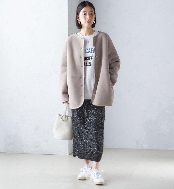 手洗い可能〉リバーシブル ボア × フリース ブルゾン（SHIPS for women