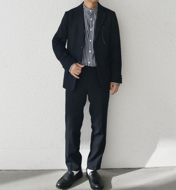 SHIPS any「SHIPS any:〈洗濯機可能〉ウールライク ストレッチ セットアップ スーツ 25AW」|スーツ|ネイビー