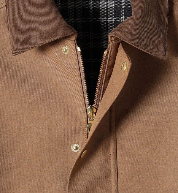 SHIPS Colors 「SHIPS Colors:コーデュロイカラー ボンディング ミドルレングス コート」|ステンカラーコート|