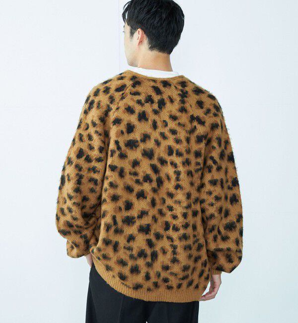 SHIPS「TOWNCRAFT:〈手洗い可能〉総柄 ラグランスリーブ シャギー ニット カーディガン」|カーディガン|