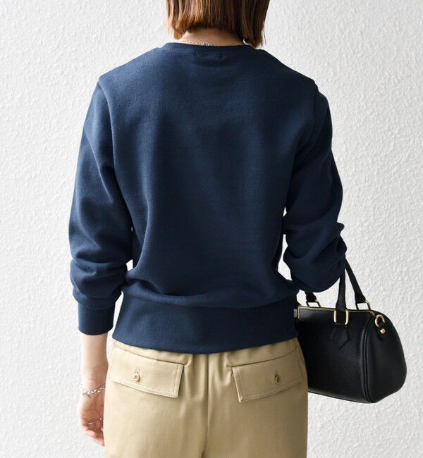 一部追加予約》SHIPS any:〈手洗い可能〉裏起毛 ビジュー クルーネック