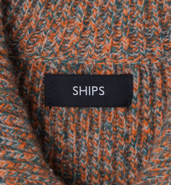 SHIPS「SHIPS: ミックス ヤーン ポロ ニット カーディガン カバーオール」|カーディガン|