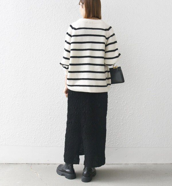 SHIPS any「SHIPS any:〈手洗い可能〉ジャカード バンピー Iライン ロング スカート」|スカート|