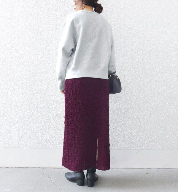 SHIPS any「SHIPS any:〈手洗い可能〉ジャカード バンピー Iライン ロング スカート」|スカート|