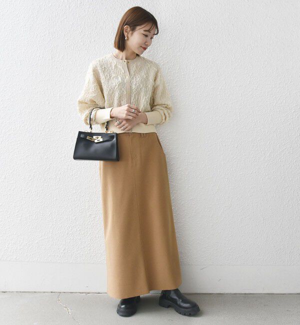 SHIPS any「【WEB限定】SHIPS any:〈手洗い可能〉ジャカード バンピー コンパクト カーディガン」|カーディガン|