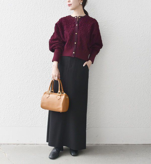 SHIPS any「【WEB限定】SHIPS any:〈手洗い可能〉ジャカード バンピー コンパクト カーディガン」|カーディガン|