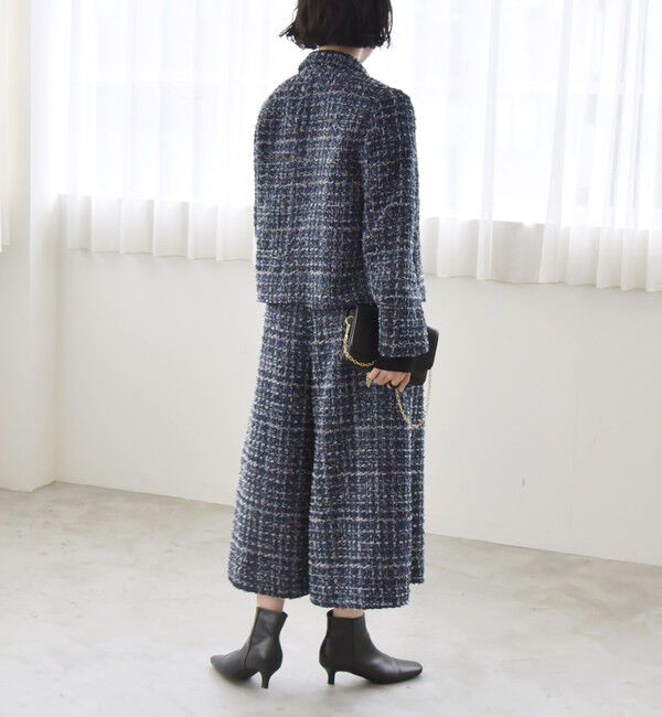 quaranciel「quaranciel: ツイード ショート テーラード ジャケット（セットアップ対応）」|テーラードジャケット|