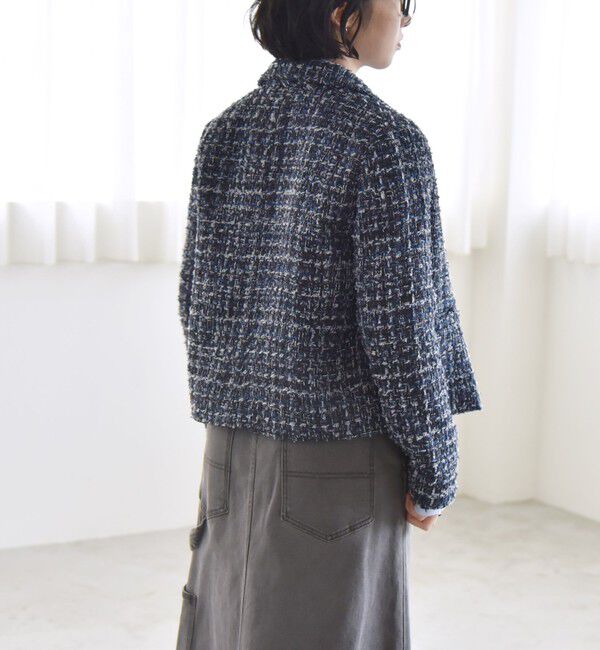 quaranciel「quaranciel: ツイード ショート テーラード ジャケット（セットアップ対応）」|テーラードジャケット|