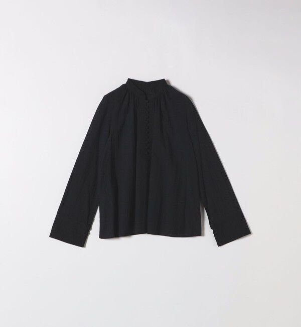 SHIPS any「SHIPS any:〈洗濯機可能〉シアー ボイル ボタン マオカラー シャツ」|シャツ・ブラウス|