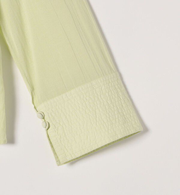 SHIPS any「SHIPS any:〈洗濯機可能〉シアー ボイル ボタン マオカラー シャツ」|シャツ・ブラウス|