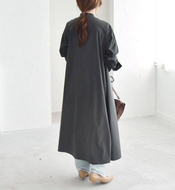 quaranciel「quaranciel:〈洗濯機可能〉タイプライターライク スタンドカラー シャツワンピース」|ワンピース|