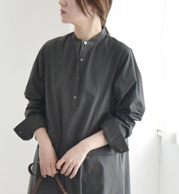 quaranciel「quaranciel:〈洗濯機可能〉タイプライターライク スタンドカラー シャツワンピース」|ワンピース|