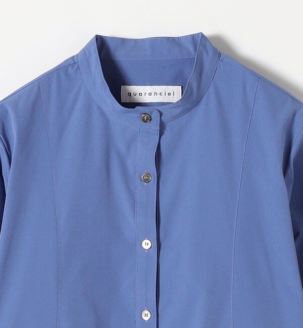 quaranciel「quaranciel:〈洗濯機可能〉タイプライターライク スタンドカラー シャツワンピース」|ワンピース|