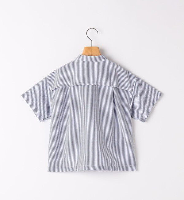 SHIPS KIDS「SHIPS KIDS:140～160cm /〈UVカット/吸水速乾〉ドライタッチ ストライプ シャツ」|シャツ・ブラウス|