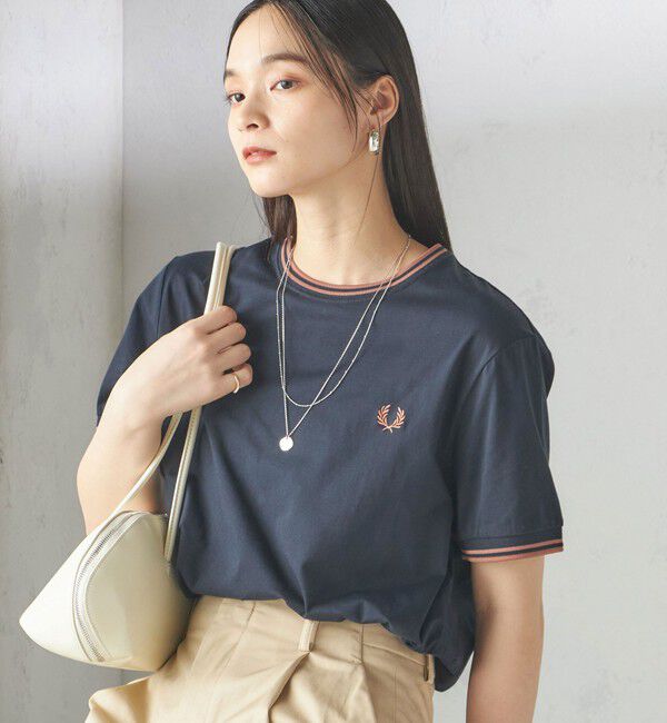 SHIPS for women「FRED PERRY:M1588 TWIN TIPPED TEE」|Tシャツ・カットソー|ネイビー