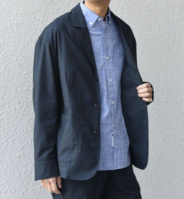 SHIPS any「SHIPS any:〈接触冷感/遮熱等〉ハイブリッドリネン リラックス ジャケット (セットアップ対応)25SS◇」|テーラードジャケット|