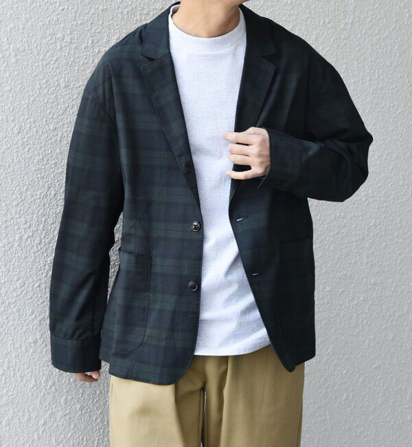 SHIPS any「SHIPS any:〈接触冷感/遮熱等〉ハイブリッドリネン リラックス ジャケット (セットアップ対応)25SS◇」|テーラードジャケット|