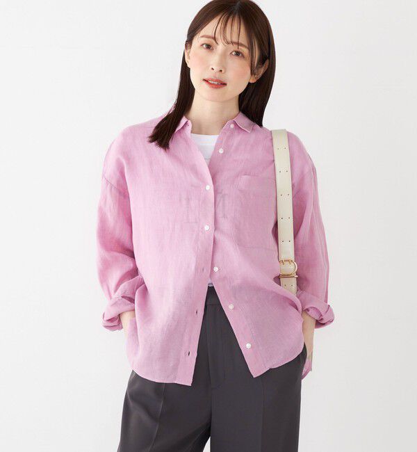 SHIPS Colors 「SHIPS Colors:〈洗濯機可能〉ユーロ リネン (EURO Linen) オーバー シャツ◇」|シャツ・ブラウス|