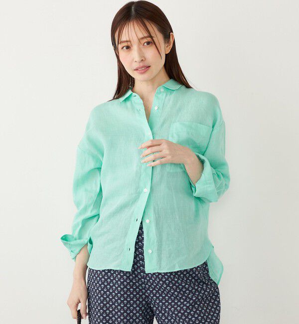 SHIPS Colors 「SHIPS Colors:〈洗濯機可能〉ユーロ リネン (EURO Linen) オーバー シャツ◇」|シャツ・ブラウス|