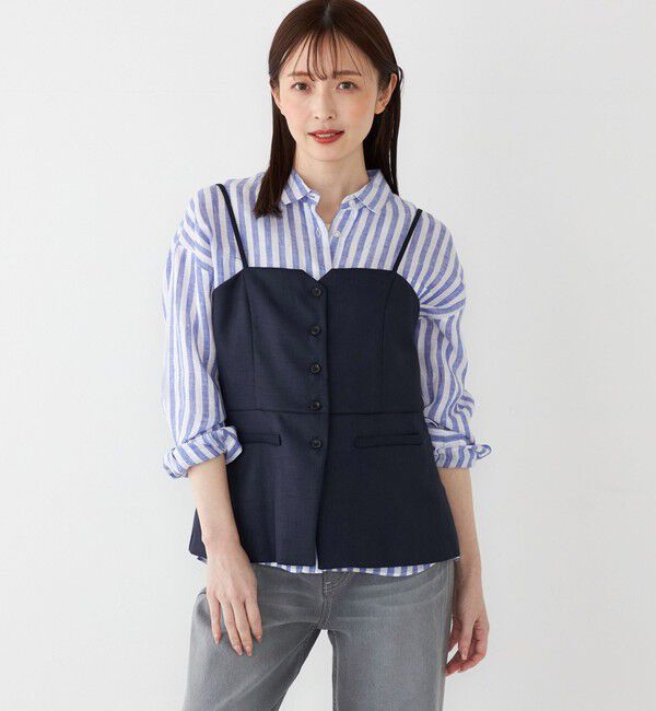 SHIPS Colors 「SHIPS Colors:〈洗濯機可能〉ユーロ リネン (EURO Linen) オーバー シャツ◇」|シャツ・ブラウス|