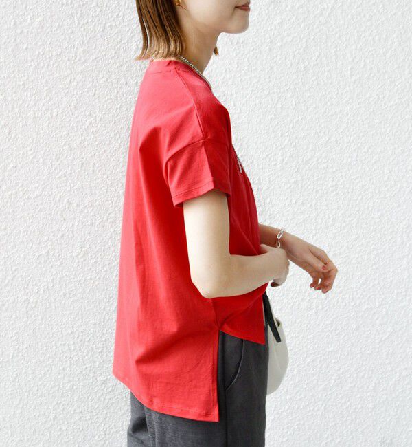 SHIPS for women「【WEB限定】ファンシー コード 刺繍 ロゴ TEE」|Tシャツ・カットソー|