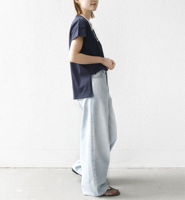 SHIPS for women「【WEB限定】ファンシー コード 刺繍 ロゴ TEE」|Tシャツ・カットソー|